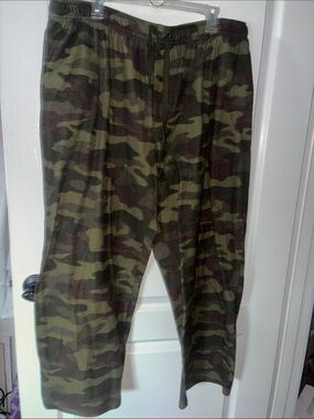 croft & barrow Olive and Brown Camouflage pajama pants